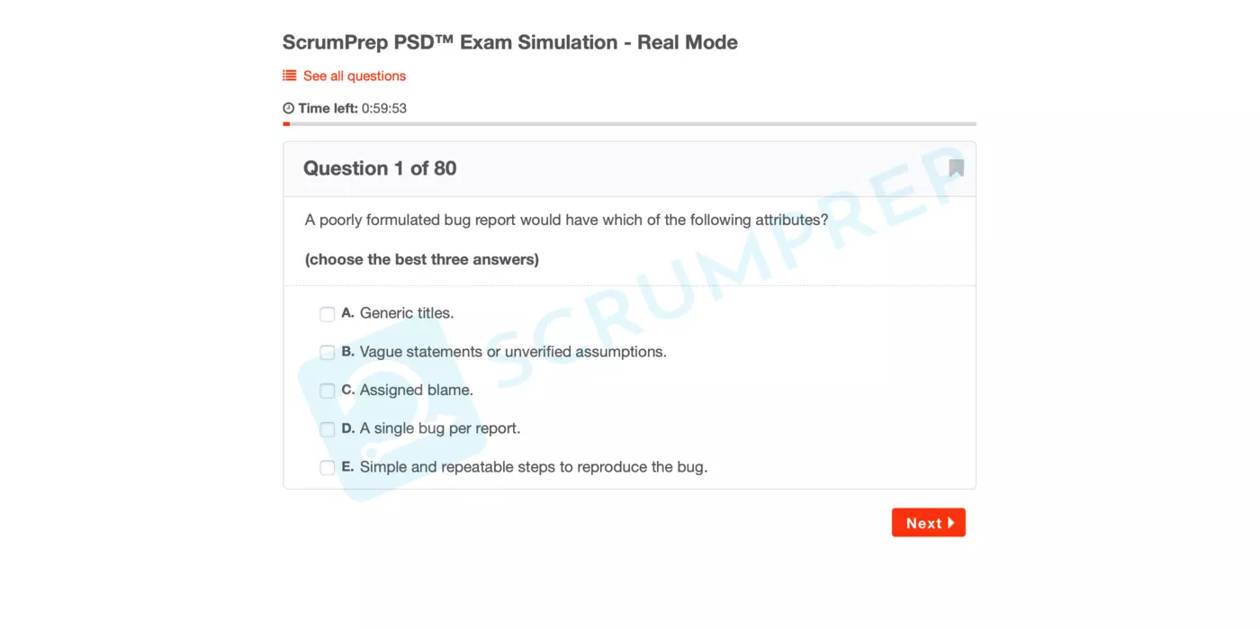 PSD Exam Simulation 1