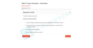 PSM I Exam Simulation