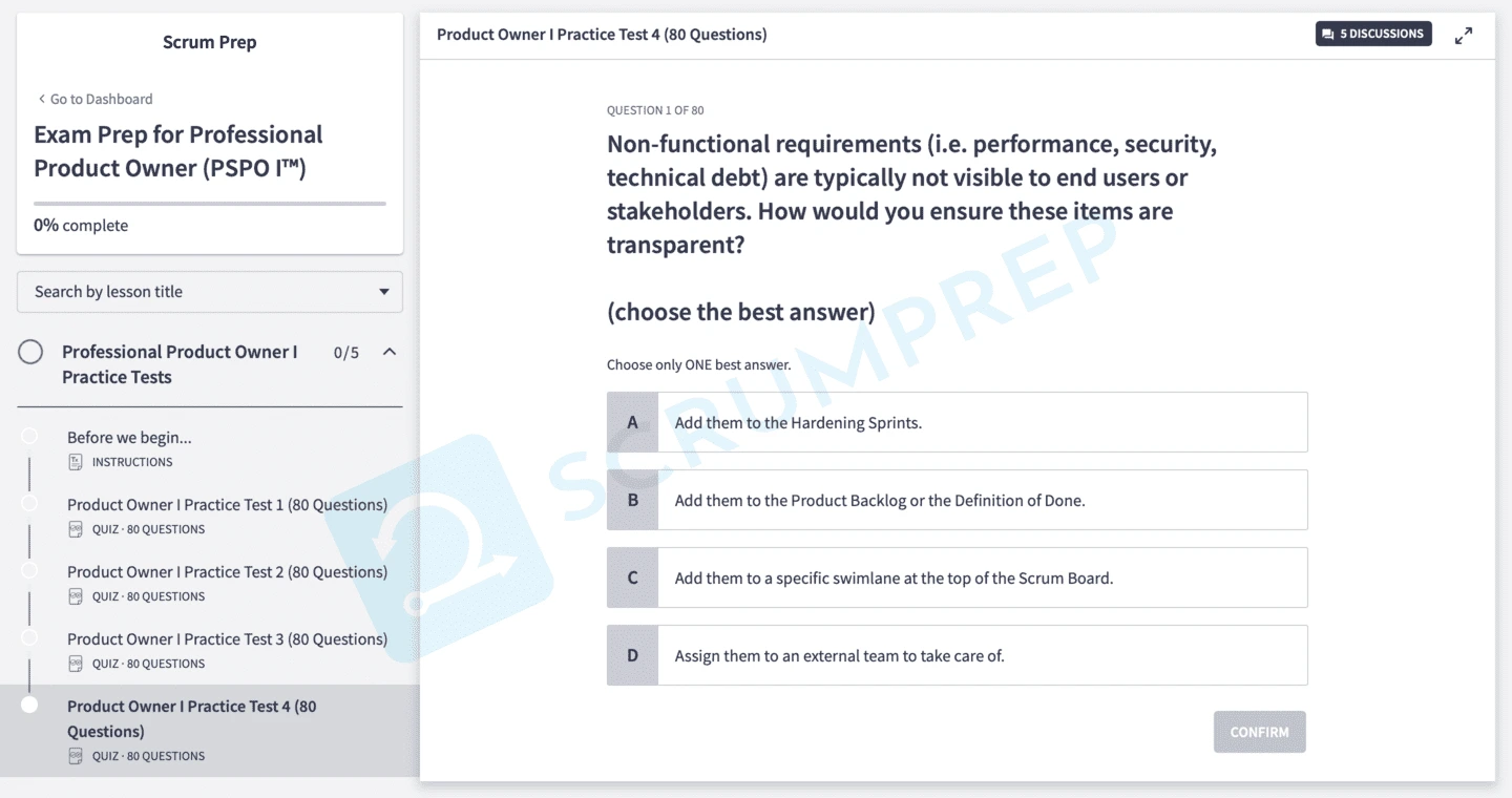 PSPO I Quiz Question 1