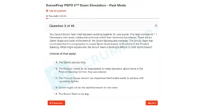 PSPO II Exam Simulation