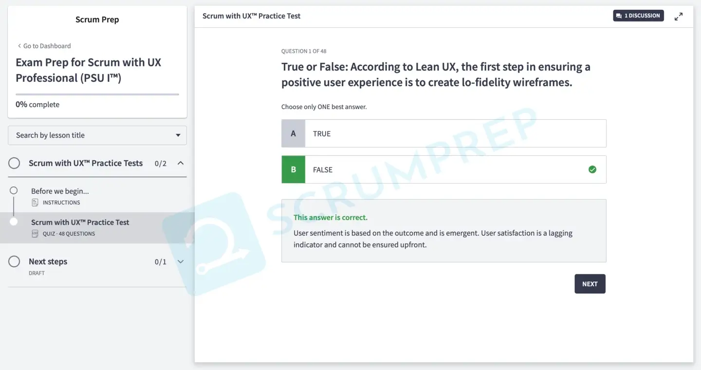 PSU Quiz Question 1 Explanation