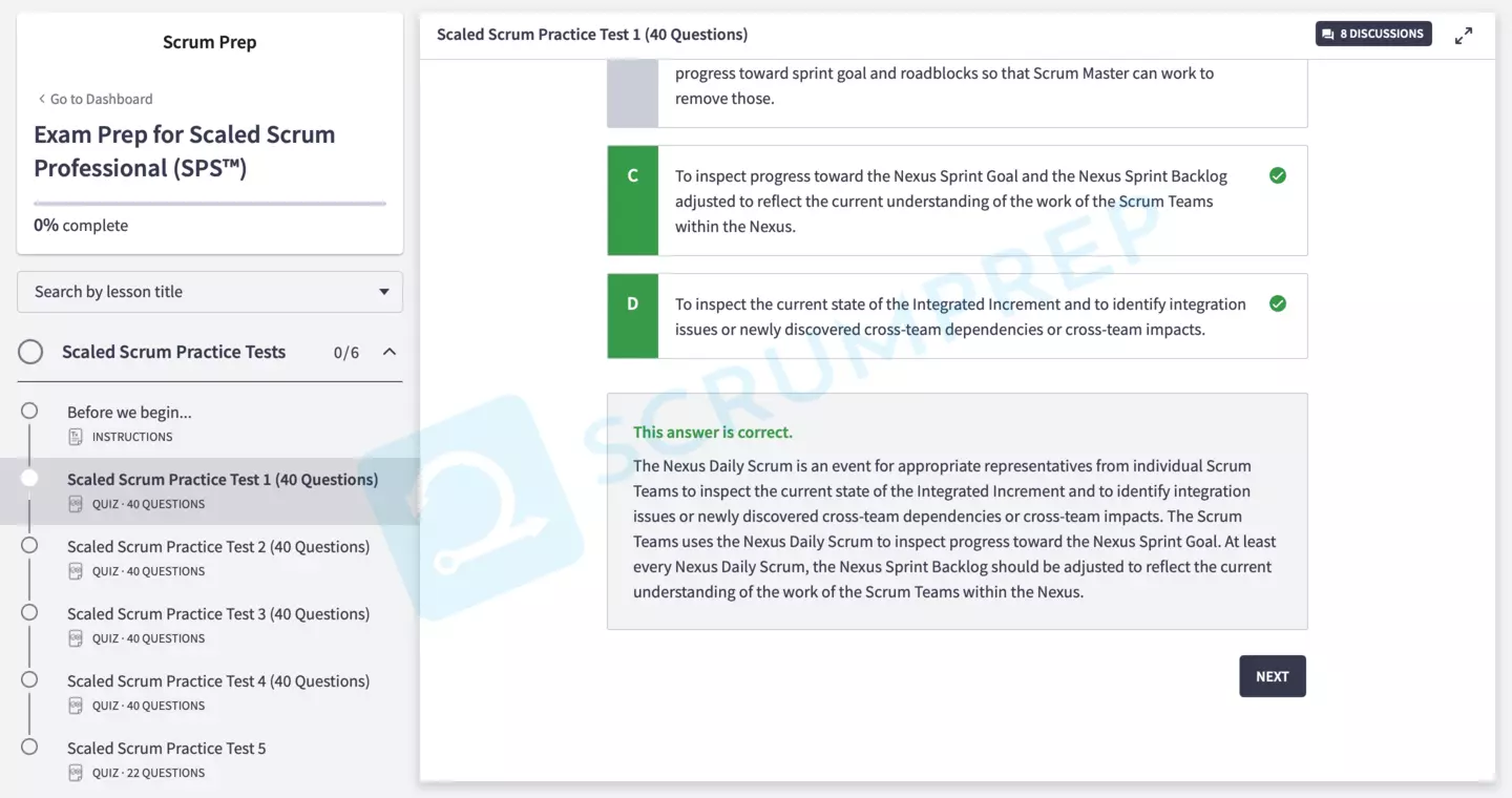 SPS Quiz Question 1 Explanation