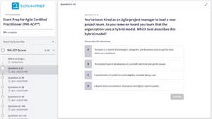 PMI-ACP Practice Test Screenshot 01