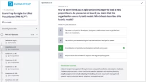 PMI-ACP Practice Test Screenshot 02