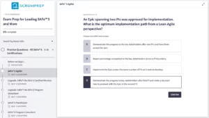 SAFe (SA) Practice Test Screenshot 02