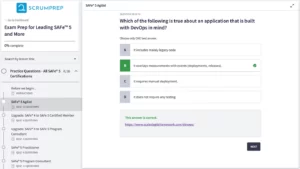 SAFe (SA) Practice Test Screenshot 05