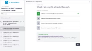 SAFe (SASM) Practice Test Screenshot 02