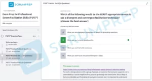 PSFS Practice Test Screenshot 01a
