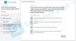 PSFS Practice Test Screenshot 10a