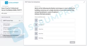 PSFS Practice Test Screenshot 3-01a