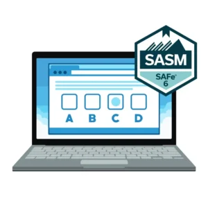 SAFe SASM Free Quiz White Background - ScrumPrep
