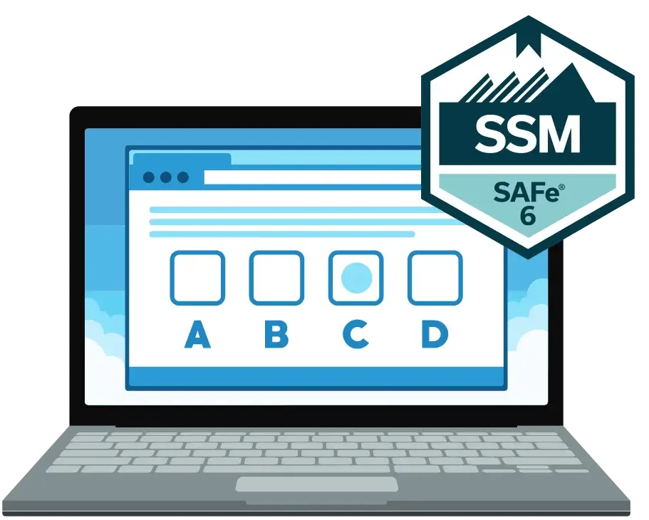 SAFe SSM Free Quiz Transparent Background - ScrumPrep
