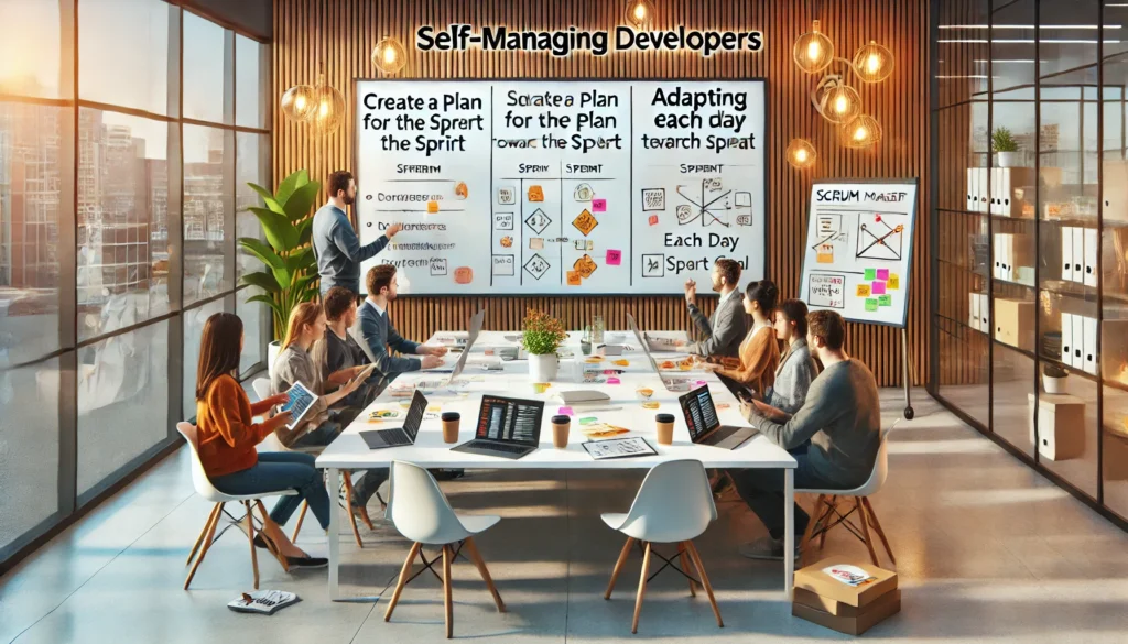 Choose two responsibilities of self-managing Developers