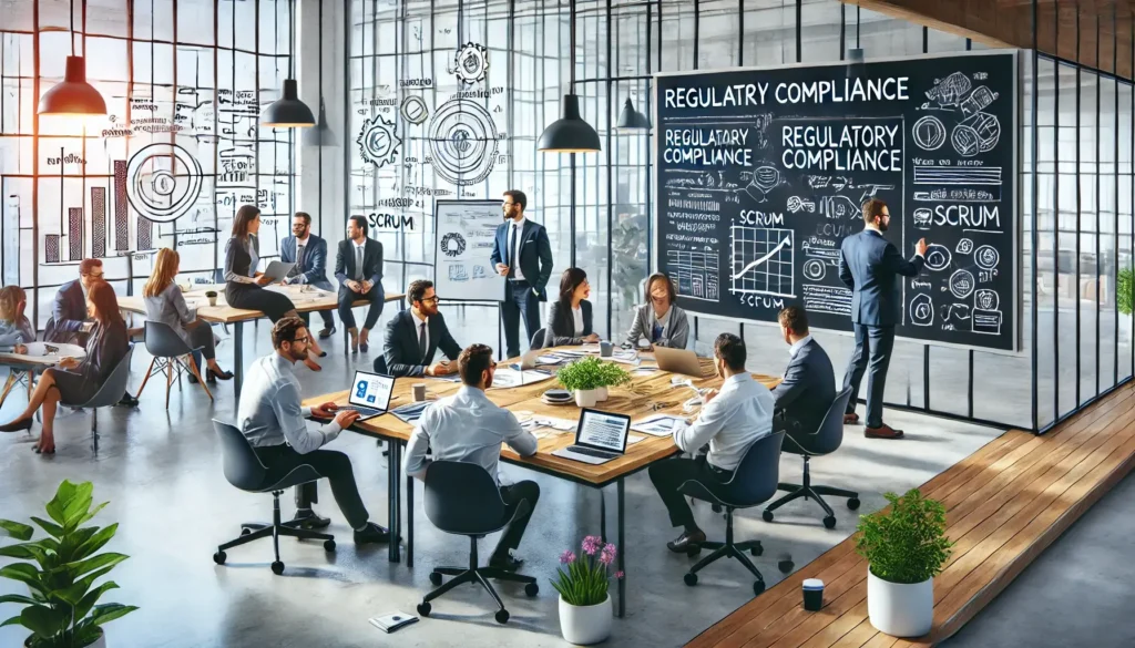 What are two ways that regulatory compliance issues are dealt with in Scrum