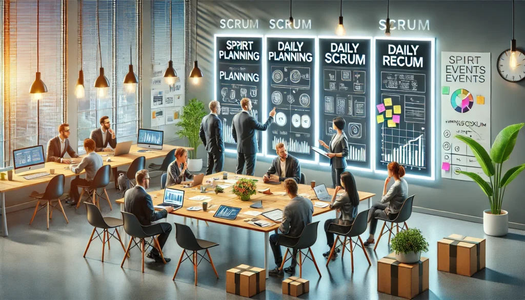 Which three of the following are timeboxed events in Scrum