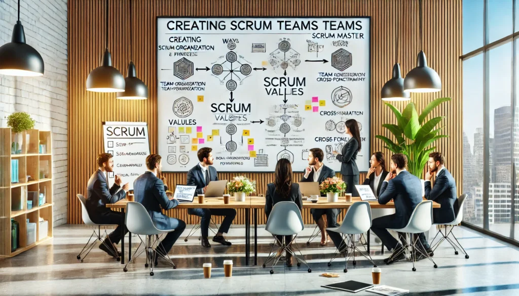 Which two ways of creating Scrum Teams are consistent with Scrum's values