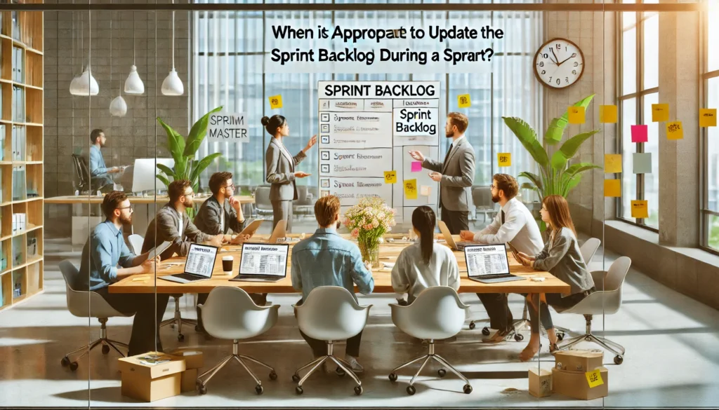 Who determines when it is appropriate to update the Sprint Backlog during a Sprint
