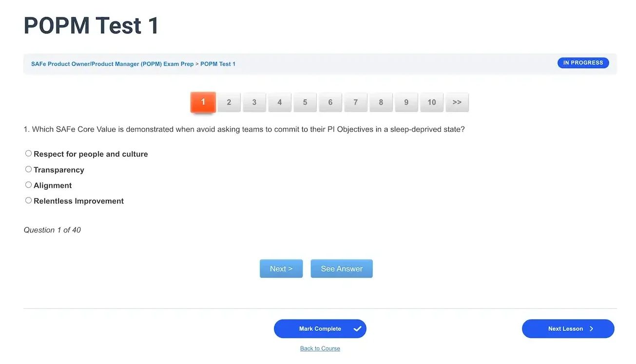 SAFe™ Product Owner/Product Manager POPM Exam Prep - Image 3