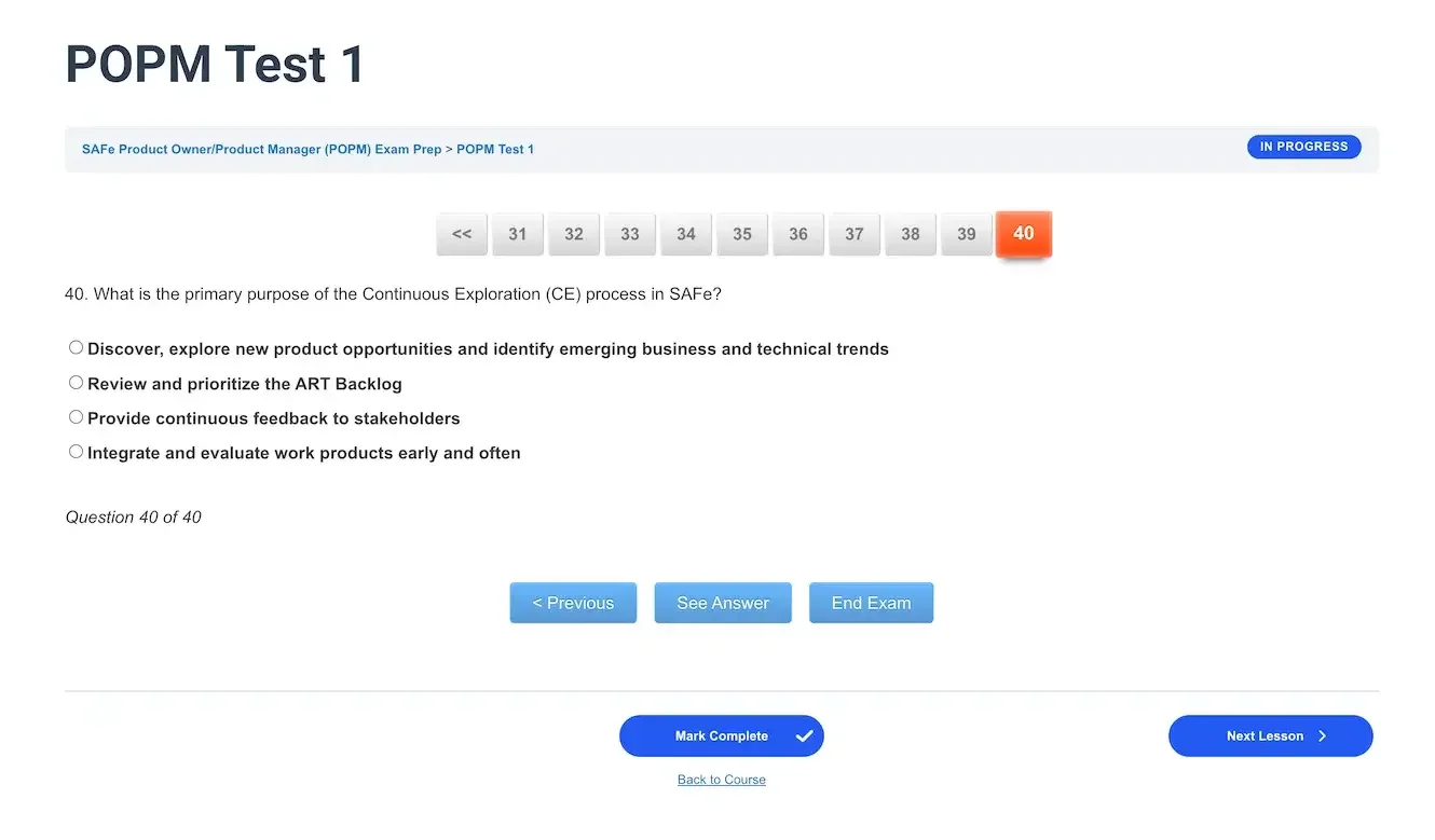 SAFe™ Product Owner/Product Manager POPM Exam Prep - Image 7