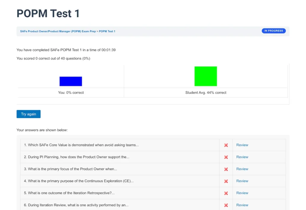 POPM Exam Question Screenshot 07