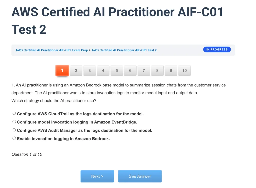 AWS Certified AI Practitioner AIF-C01 Test 2-2